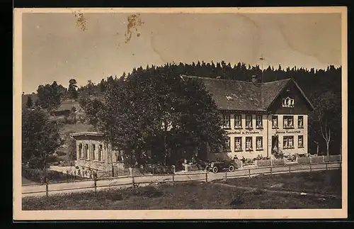 AK Triberg, Gasthof und Pension überm Wasserfall