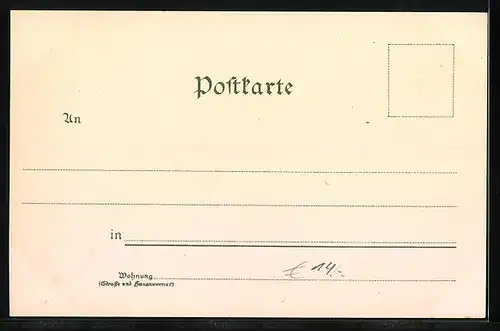 Lithographie Eibsee, Teilansicht mit Landschaftspanorama