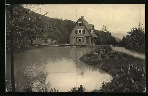 AK Harzburg, Haus am Weiher der Waldsiedlung