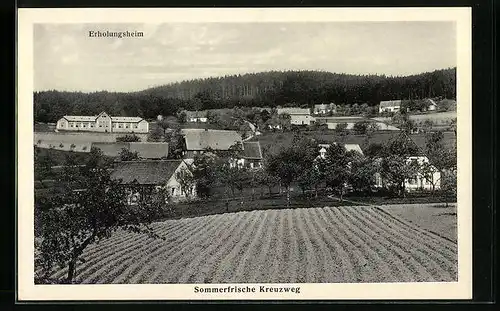 AK Kreuzweg, Erholungsheim aus weiter Ferne