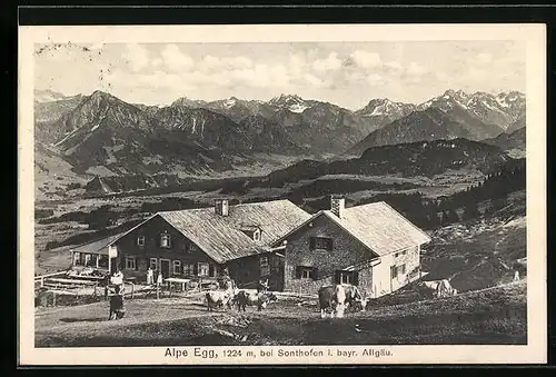 AK Sonthofen i. bayr. Allgäu, Gasthaus Alpe Egg