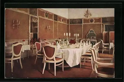 AK Augsburg, Hotel Drei Mohren, Merkursaal, Innenansicht