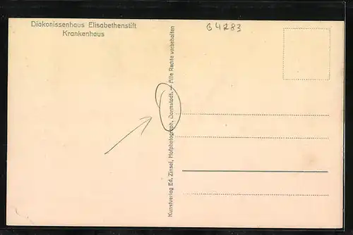 AK Darmstadt, Diakonissenhaus Elisabethenstift, Krankenhaus