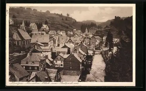 AK Montjoie-Monschau, Blick vom Stadtpark aus