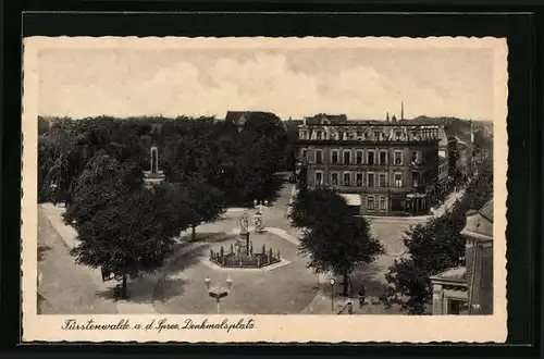 AK Fürstenwalde a. d. Spree, Denkmalsplatz