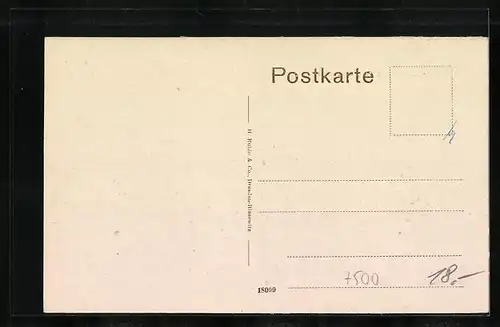 AK Karlsruhe, Bernhardus-Kirche und Ludwig Wilhelm-Strasse mit Strassenbahn