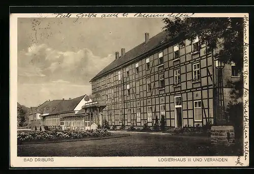 AK Bad Driburg, Logierhaus III und Veranden