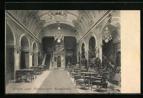 AK Hamburg-Neustadt, Hotel Kempinski von innen