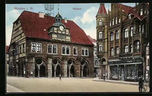 AK Minden i. W., Blick zum Rathaus