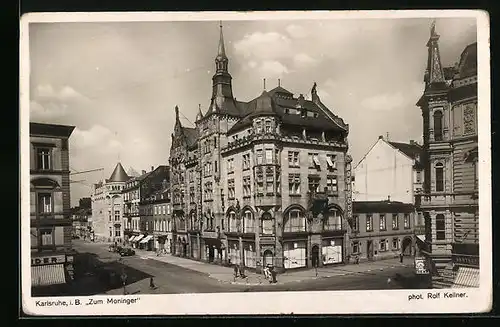 AK Karlsruhe i. B., Hotel zum Moninger