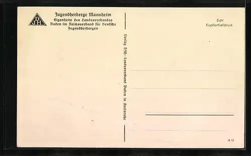 AK Mannheim, Jugenherberge des Landesverbandes Baden