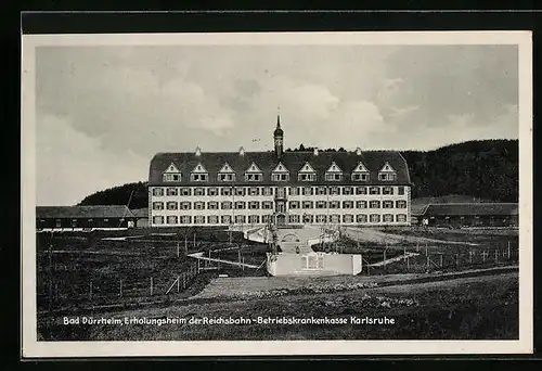 AK Bad Dürrheim, Erholungsheim der Reichsbahn-Betriebskrankenkasse Karlsruhe