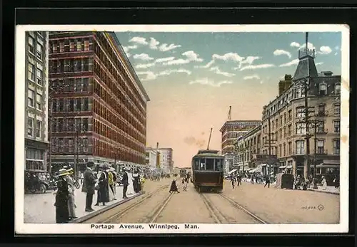 AK Winnipeg, Portage Avenue, Strassenbahn