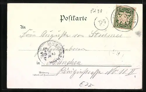 Lithographie Bad Reichenhall, Totalansicht mit Bad Aschelmannstein und Hohenstaufen, Jäger