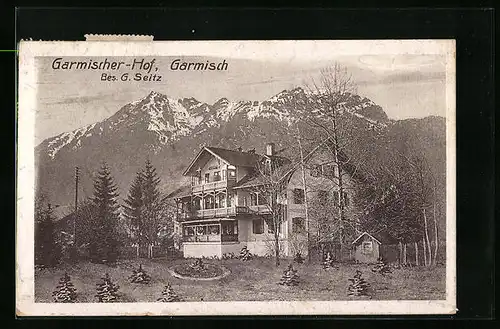 AK Garmisch, Hotel Garmischer Hof, Inh. G. Seitz