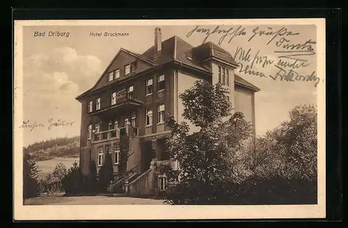 AK Bad Driburg, Hotel Brockmann