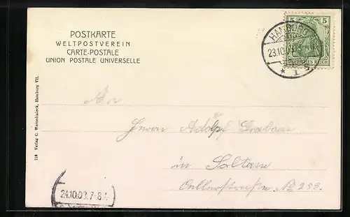 AK Hamburg, Colonaden Eingang mit Café Ott