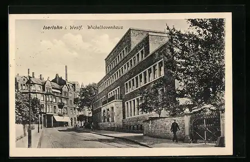 AK Iserlohn i. Westf., Wichelhovenhaus mit Strassenpartie