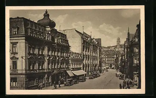 AK Aue i. Erzgeb., Hotel Blauer Engel