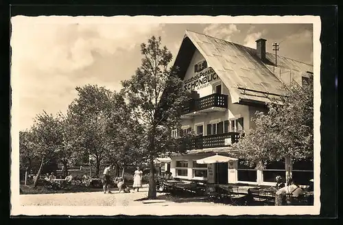 AK Krün a. d. Isar, Gasthof und Pension Schönblick