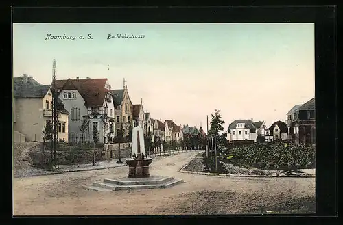 AK Naumburg a. S., Brunnen in der Buchholzstrasse