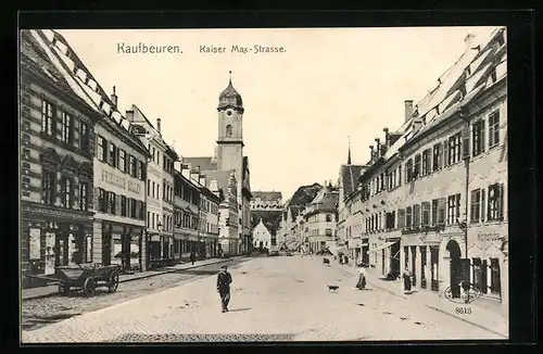 AK Kaufbeuren, Passanten in der Kaiser-Max-Strasse