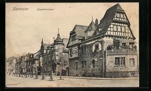 AK Karlsruhe, Blick in die Eisenlohrstrasse