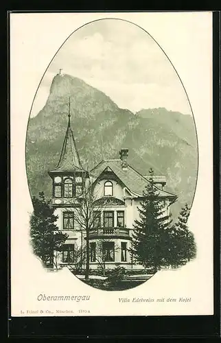 AK Oberammergau, Villa Edelweiss mit dem Kofel