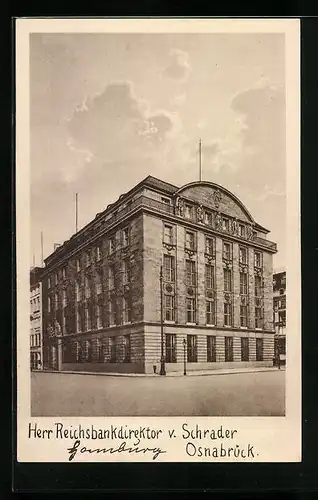 AK Hamburg, Reichsbank mit Strassenpartie