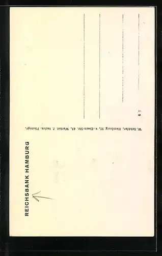 AK Hamburg, Reichsbank mit Strassenpartie