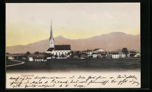 AK Eggstätt, Teilansicht mit Kirche