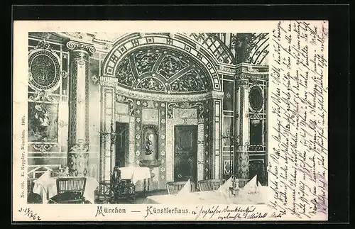 AK München, Künstlerhaus, Innenansicht