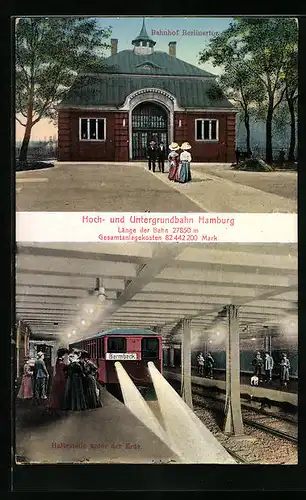 AK Hamburg-St.Georg, Hoch-und U-Bahn, Bahnhof Berlinertor
