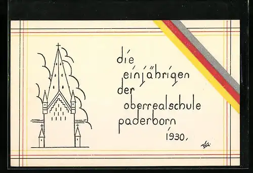 AK Paderborn, Absolvia der Einjährigen der Oberrealschule 1930