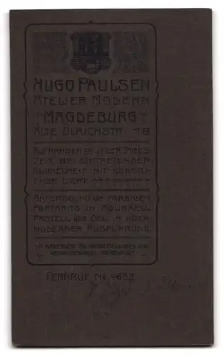 Fotografie Hugo Paulsen, Magdeburg, Alte Ulrichstrasse 18, Junge mit Tennisschläger