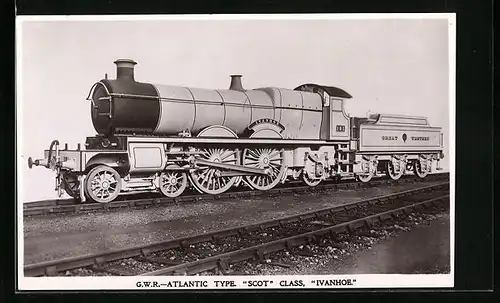 AK Englische Eisenbahn Nr. 181, G.W.R.-Atlantic Type Scot Class, Ivanhoe