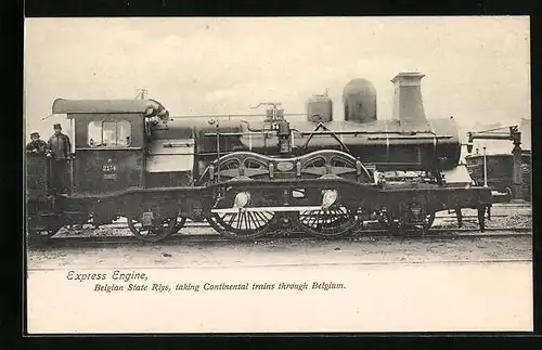 AK Express Engine, Belgian State Rlys, taking Continental trains through Belgium