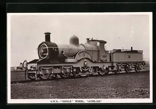 AK Englische Eisenbahn Nr. 301, G.W.R. Single Wheel, Achilles