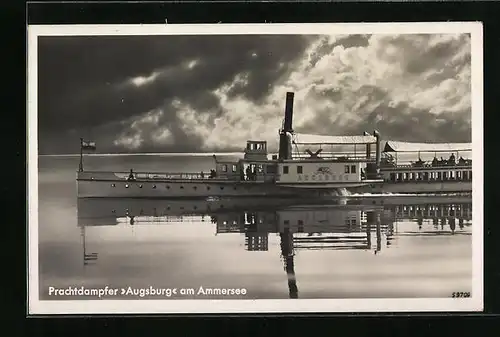 AK Prachtdampfer Augsburg auf dem Ammersee