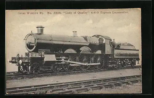 AK Englische Eisenbahn Nr. 2908, Lady of Quality, 4-6-0 Express Locomotive
