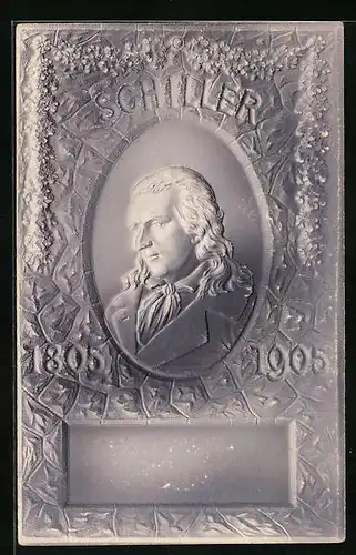 Präge-AK Portrait von Schiller