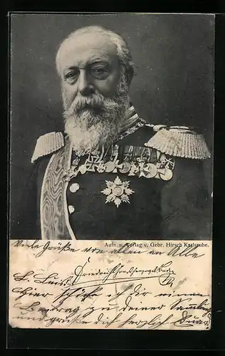 AK Portrait von Grossherzog Friedrich von Baden in Uniform mit Epauletten