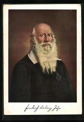Künstler-AK Turnvater Jahn mit Orden