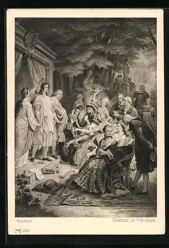 Künstler-AK Goethe in Weimar