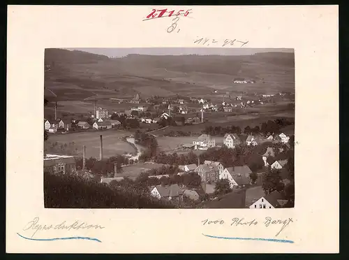 Fotografie Brück & Sohn Meissen, Ansicht Olbernhau i. E., Oberneuschönberg und Kupferhammer-Grüntal mit Stadt-Brauerei
