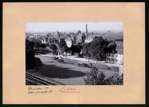 Fotografie Brück & Sohn Meissen, Ansicht Hainichen i. Sa., Blick in den Ort mit Fabriken