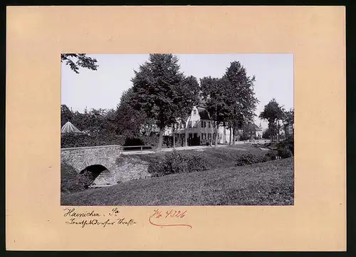 Fotografie Brück & Sohn Meissen, Ansicht Hainichen i. Sa., Blick in die Berthelsdorfer Strasse mit Wohnhäusern