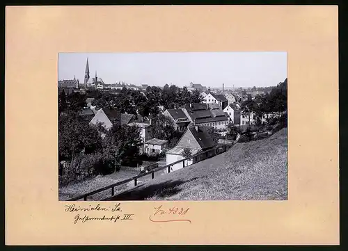 Fotografie Brück & Sohn Meissen, Ansicht Hainichen i. Sa., Blick auf die Stadt mit Kirche
