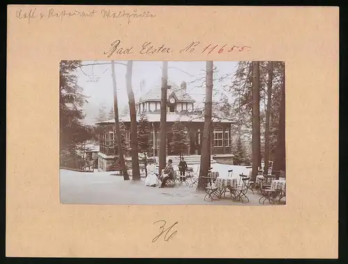 Fotografie Brück & Sohn Meissen, Ansicht Bad Elster, am Cafe und Restaurant Waldquelle