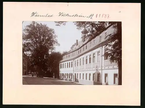 Fotografie Brück & Sohn Meissen, Ansicht Wolkenstein, Partie am Badehaus des Warmbades